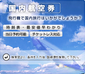 国内航空券、当日予約、チケットレス対応